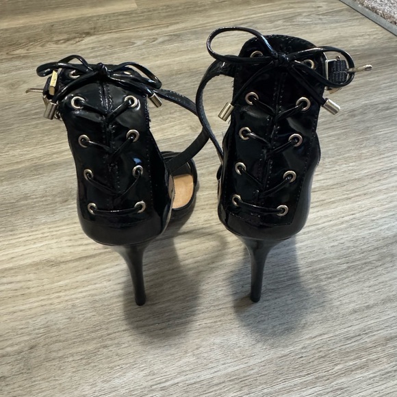 Chinese Laundry Black Strappy Heels - Picture 3 of 5